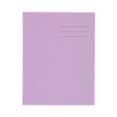 9x7" Exercise Book 80 Page, 8mm Ruled With Margin, Purple - Pack of 100